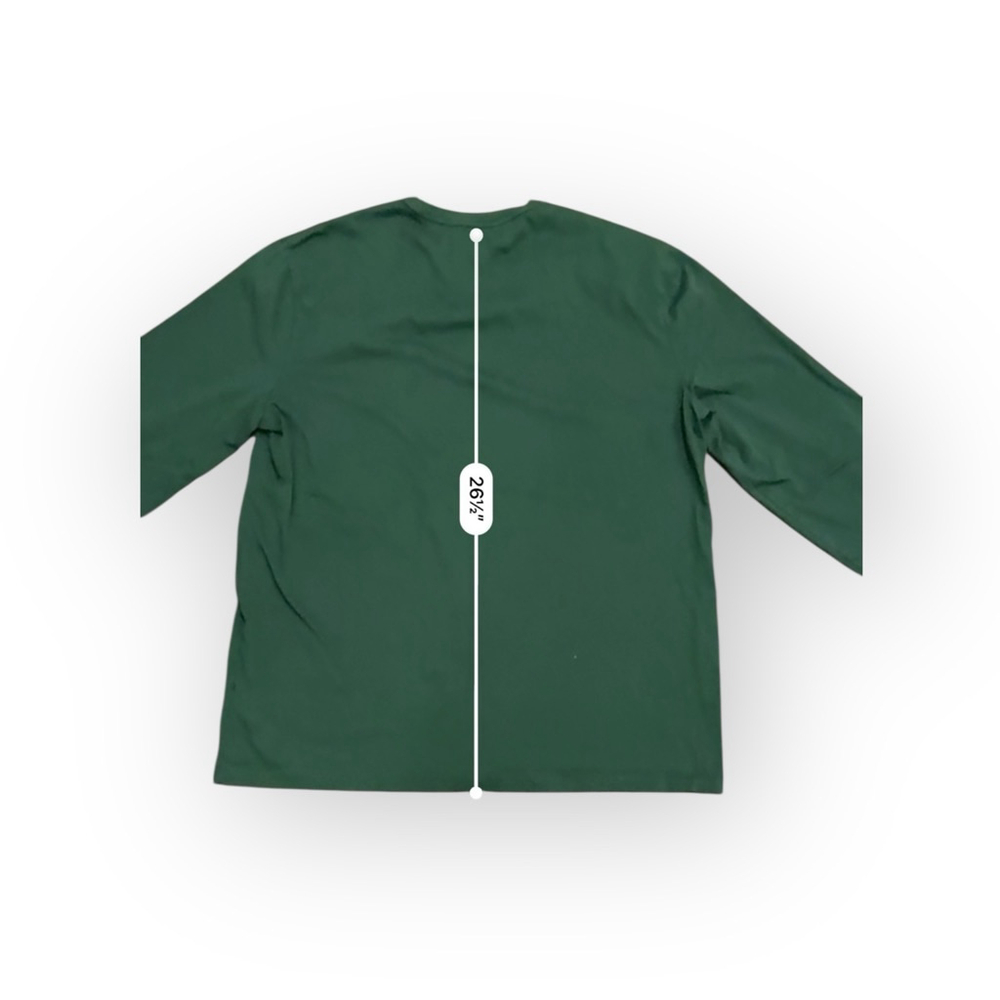 Ralph Lauren Polo Mens Long Sleeve Pony Logo Crew Neck Shirt Green/Navy Sz L - Picture 6 of 8
